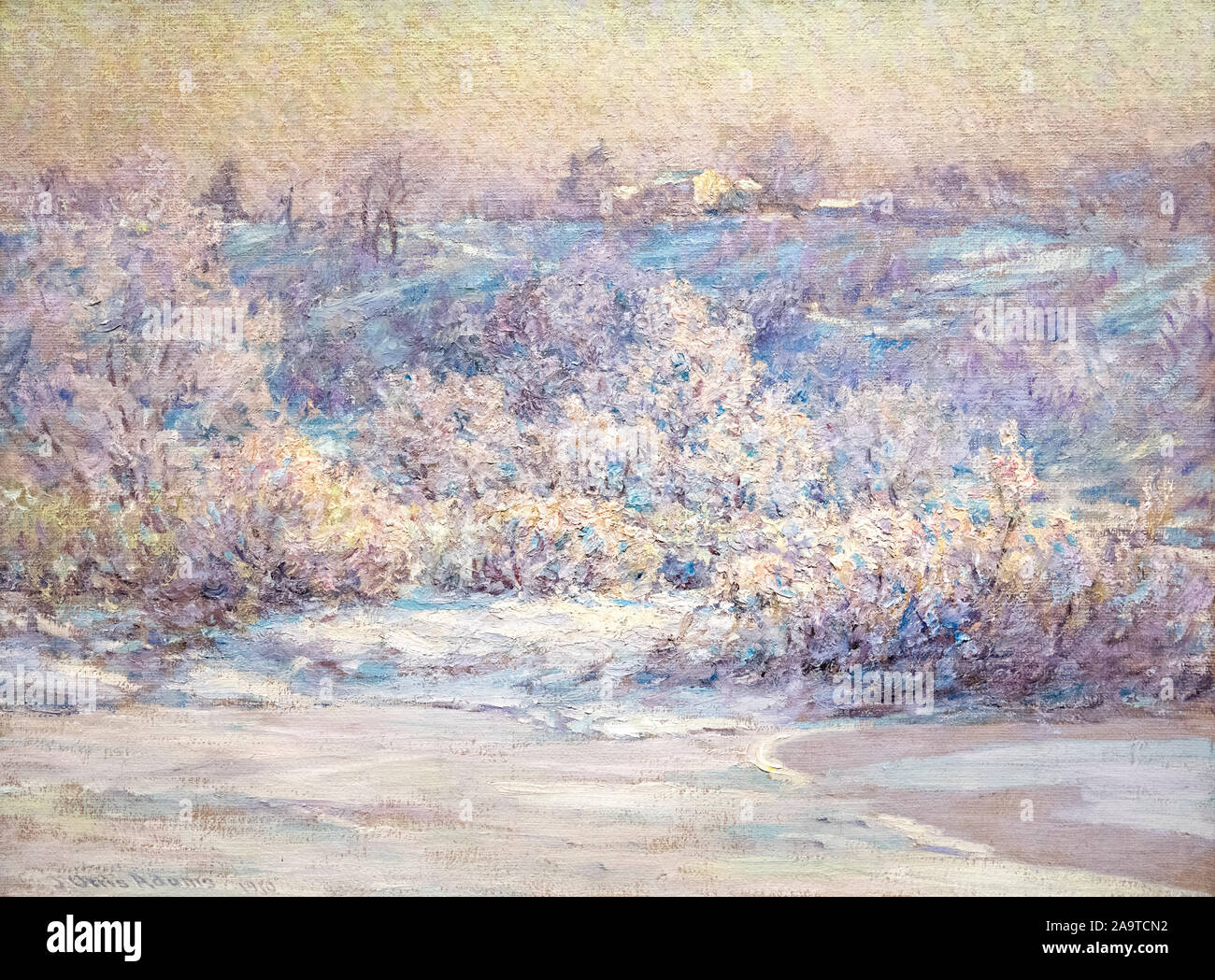 Frosty Morning by John Ottis Adams (1851-1927), oil on canvas, 1910 Stock Photo