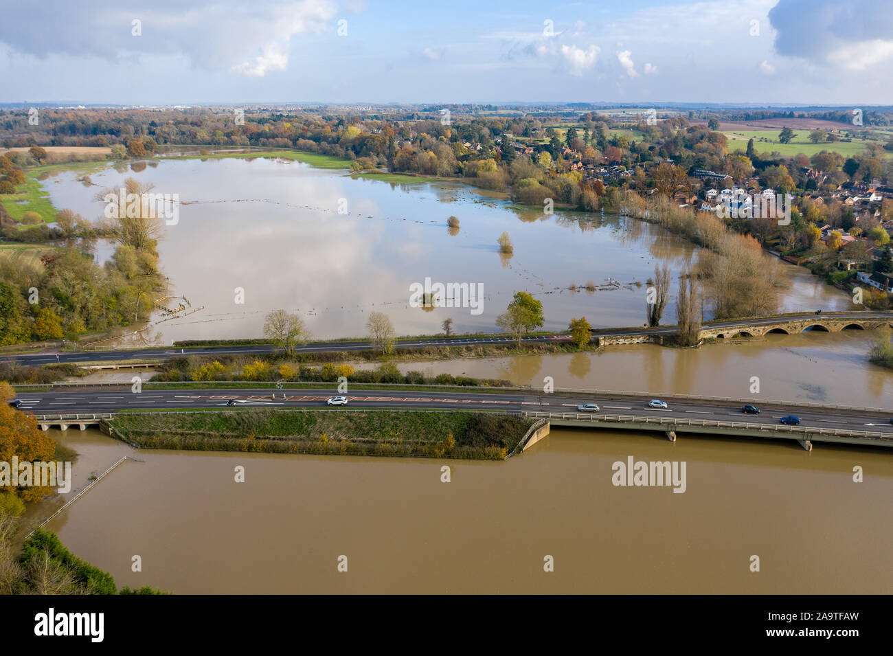 Barford Flood Plain 16th November 2019 Stock Photo