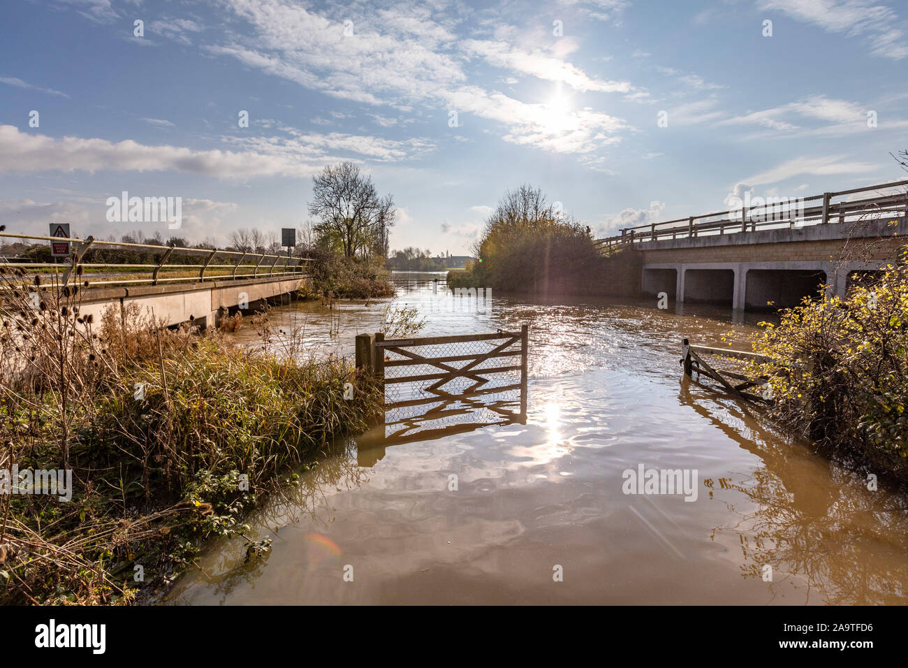 Barford Flood Plain 16th November 2019 Stock Photo