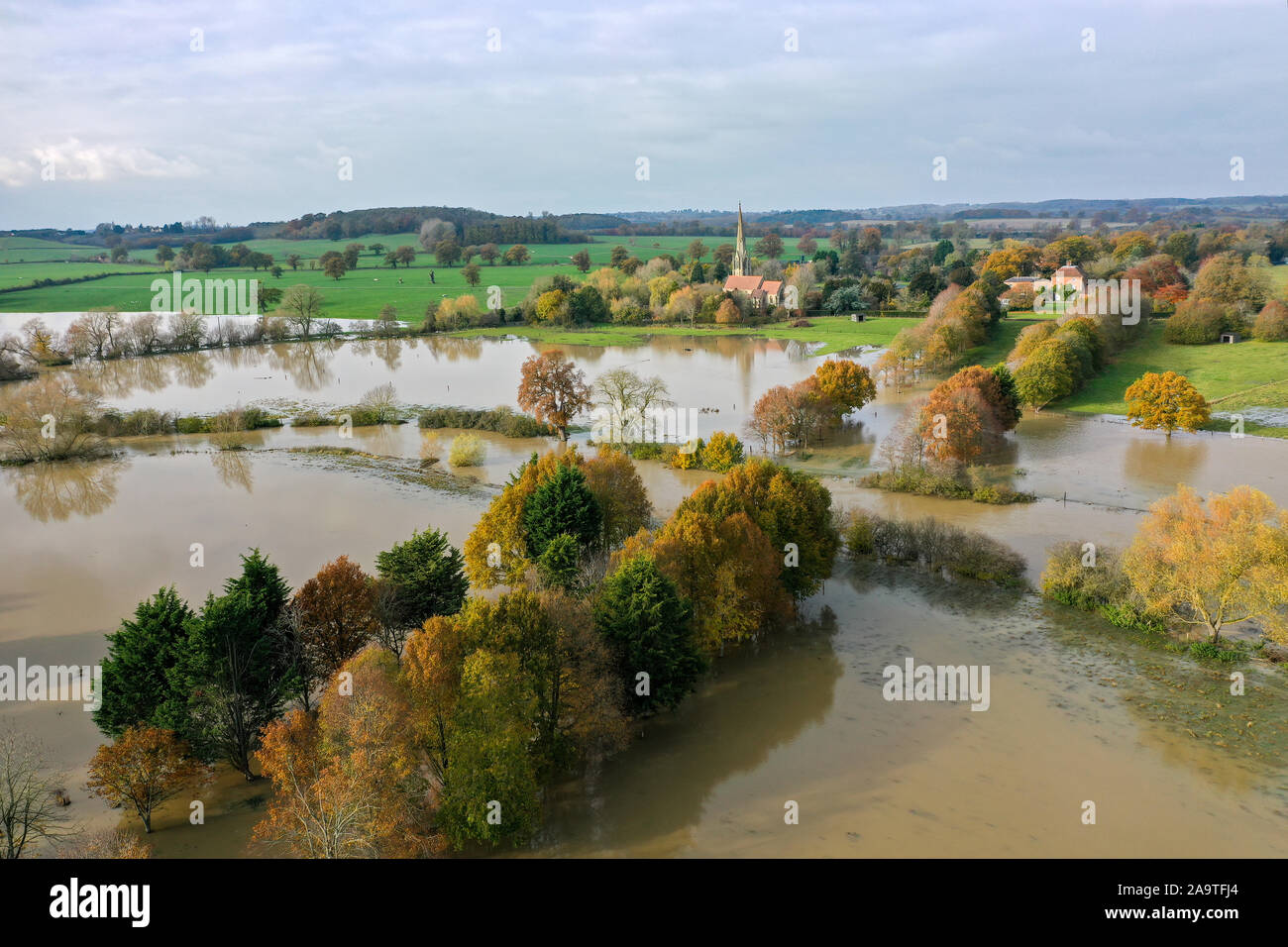Barford Flood Plain 16th November 2019 Stock Photo