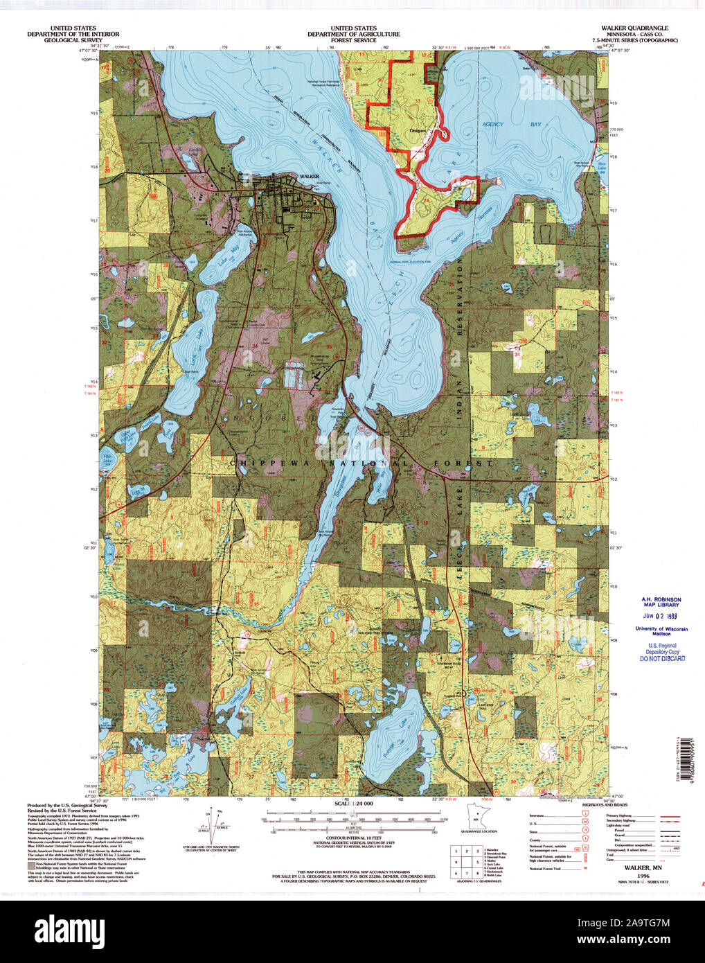 Map of walker minnesota hires stock photography and images Alamy