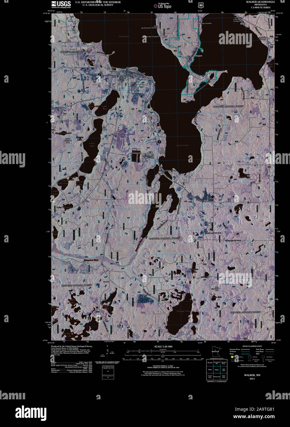 Map of walker minnesota hires stock photography and images Alamy