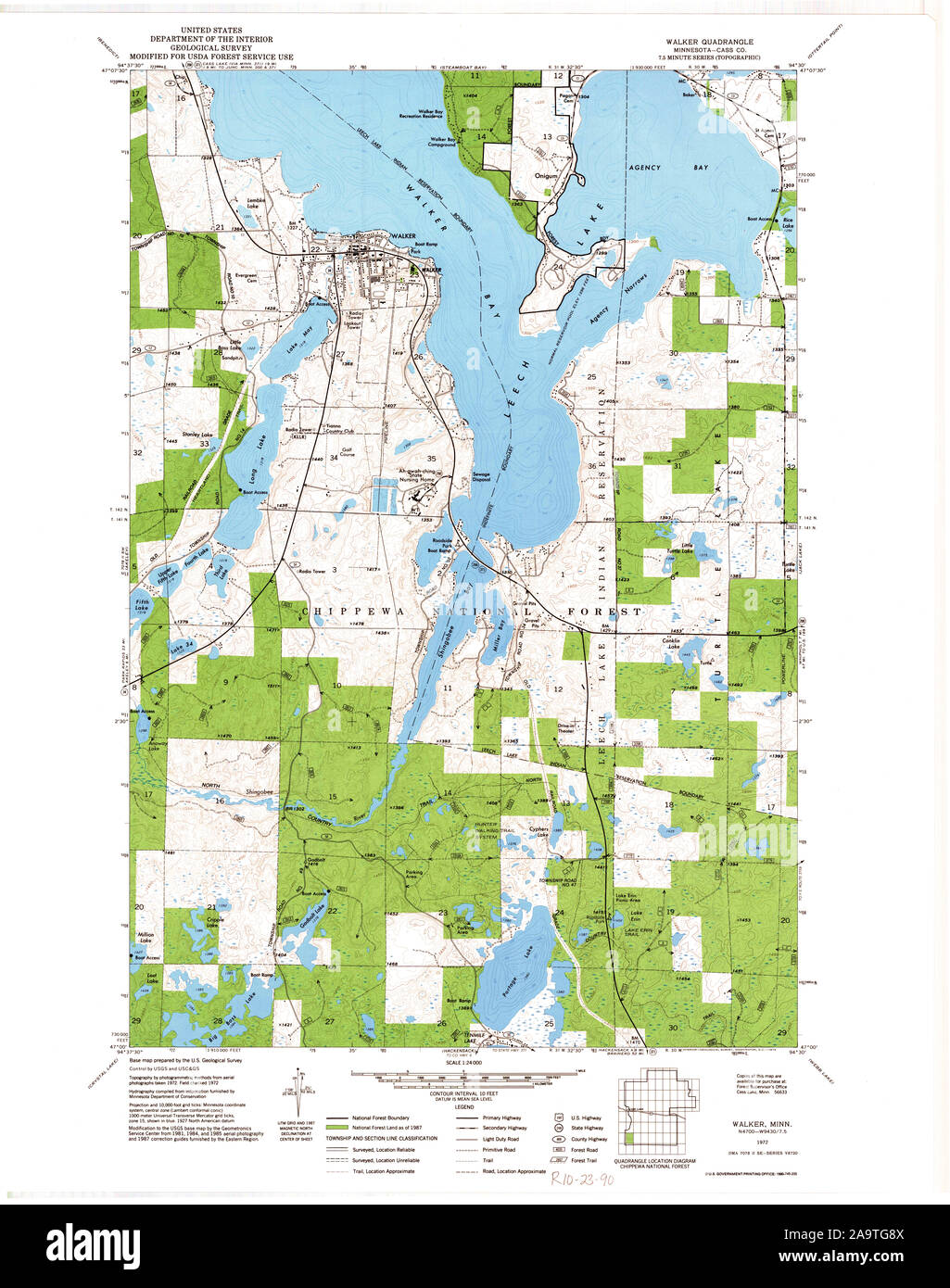 Map of walker minnesota hires stock photography and images Alamy
