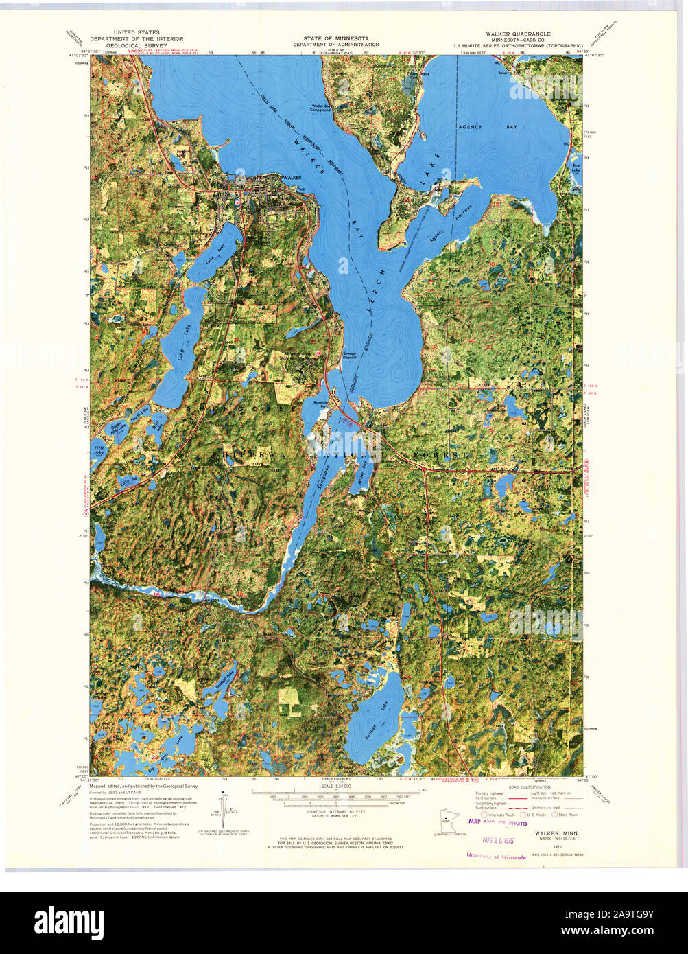 Map of walker minnesota hires stock photography and images Alamy