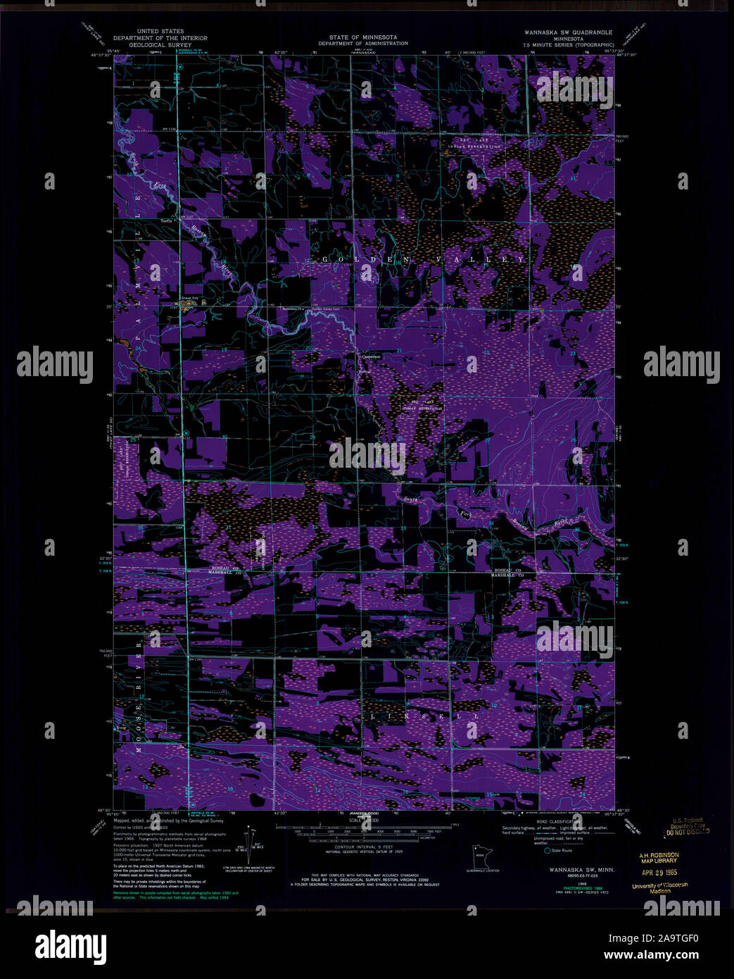 Map of wannaska hires stock photography and images Alamy