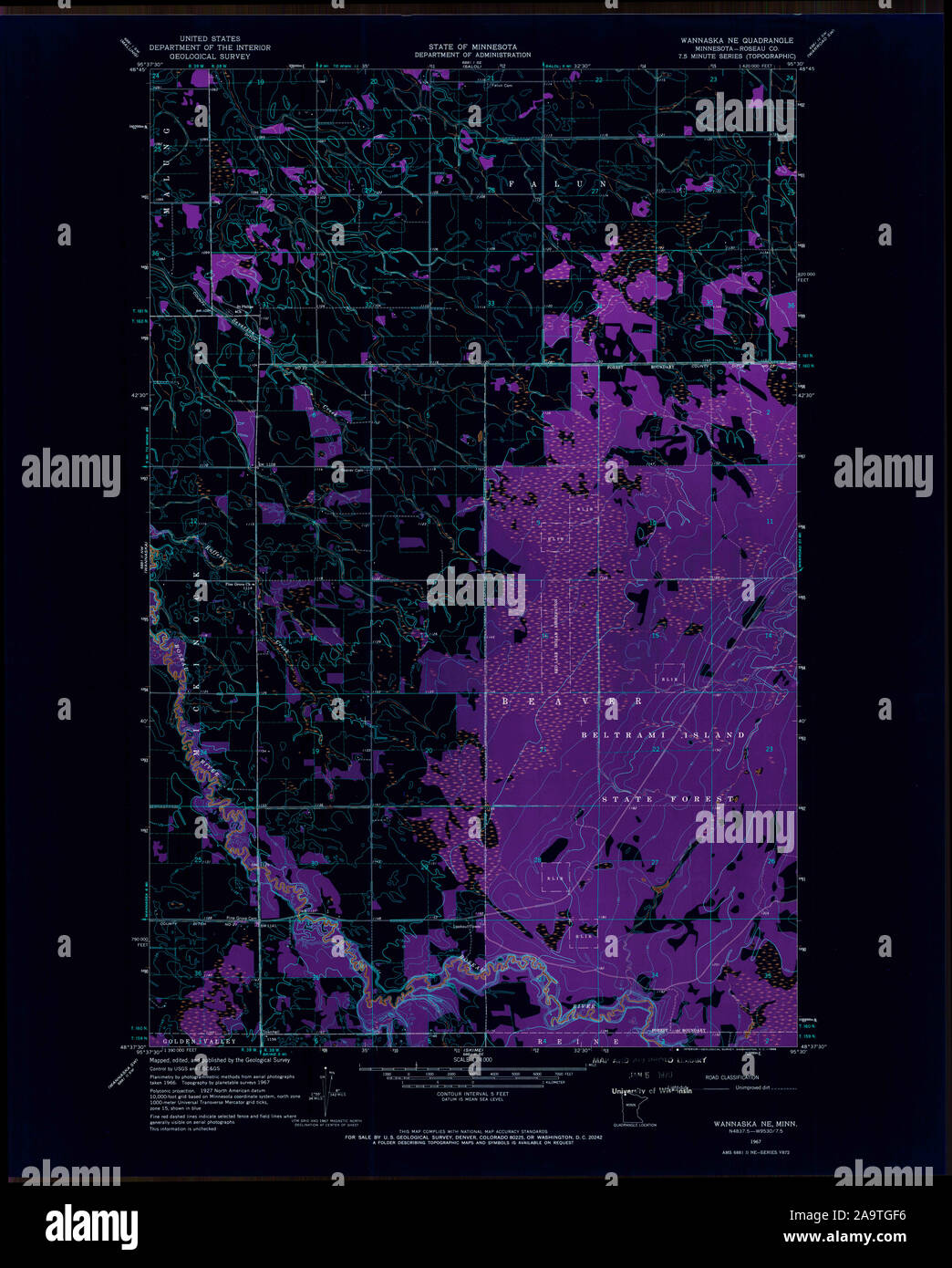 Wannaska map hires stock photography and images Alamy