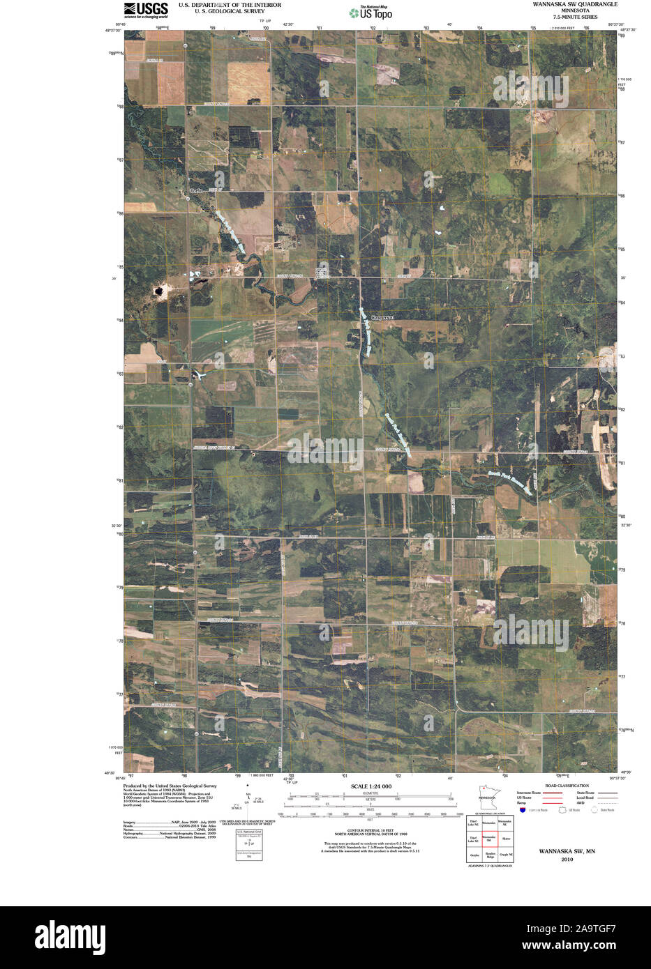 Map of wannaska minnesota hires stock photography and images Alamy