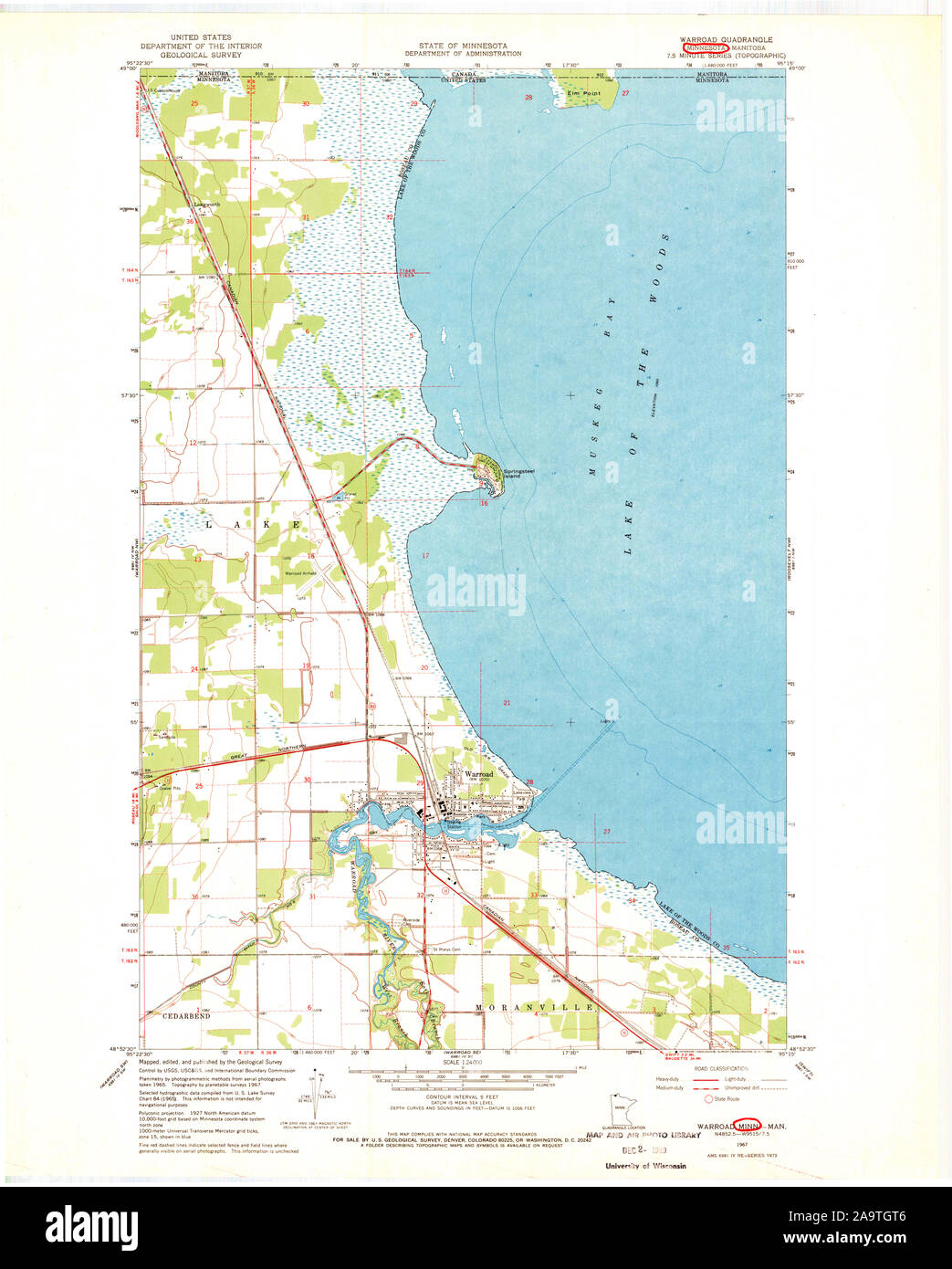 Warroad minnesota map Cut Out Stock Images & Pictures Alamy