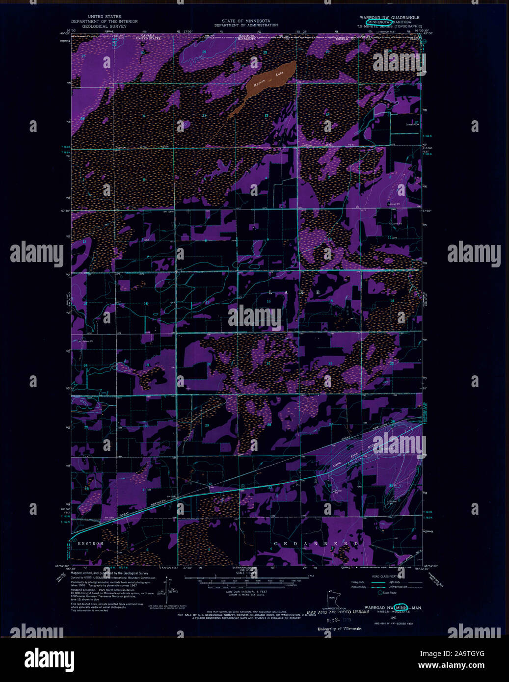 Warroad map hires stock photography and images Alamy