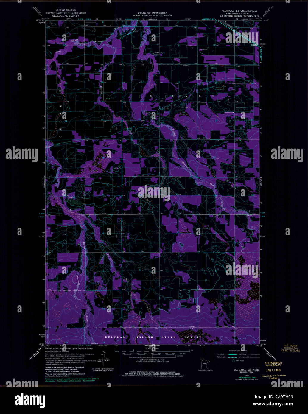 Warroad minnesota map hires stock photography and images Alamy