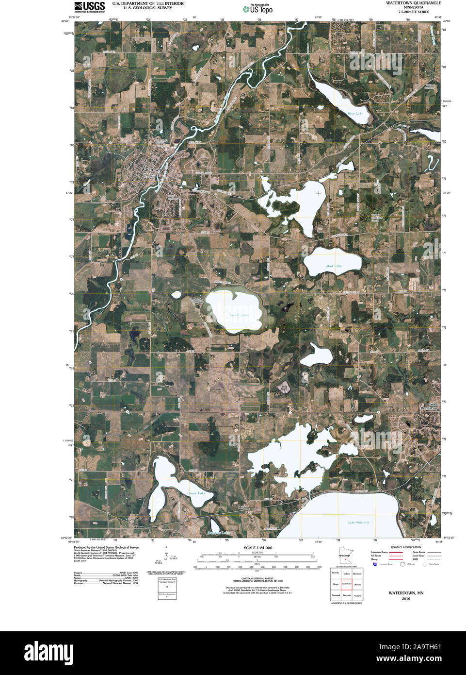Map of watertown Cut Out Stock Images & Pictures Alamy