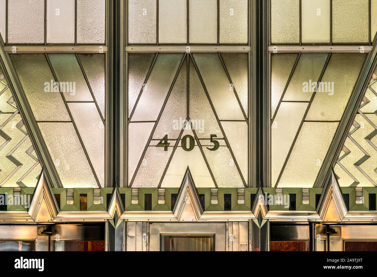 Main entrance of Chrysler Building, Manhattan, New York, USA Stock Photo