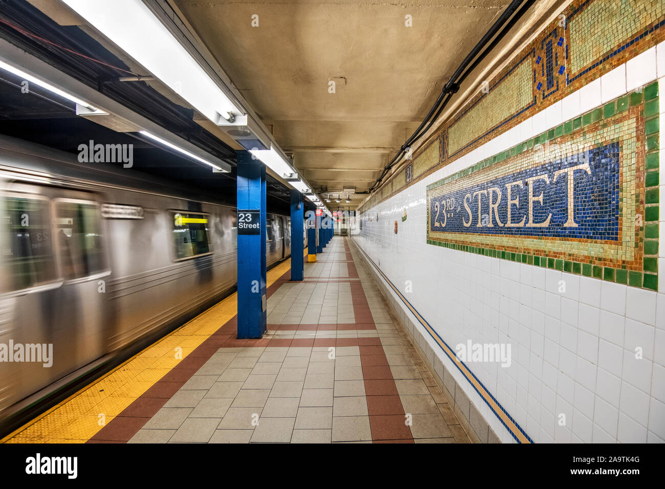 Subway station, Manhattan, New York, USA Stock Photo