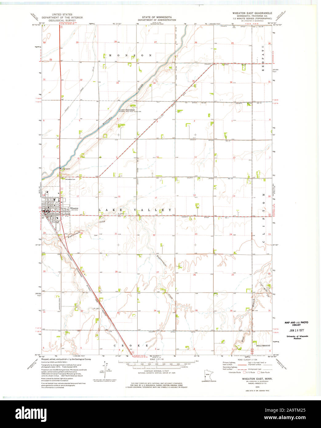 Map of wheaton minnesota hires stock photography and images Alamy
