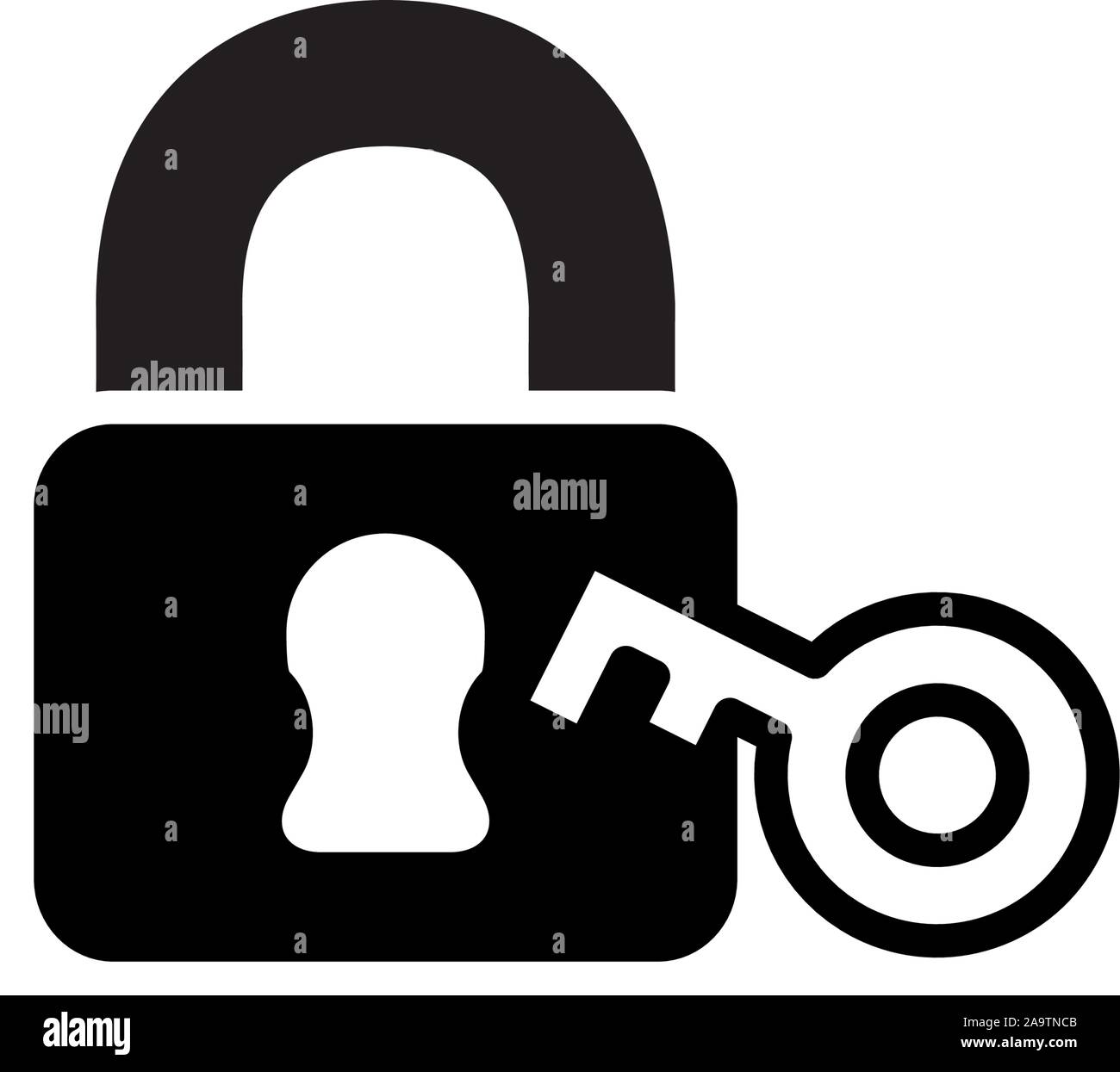 security padlock with key line style icon vector illustration design ...