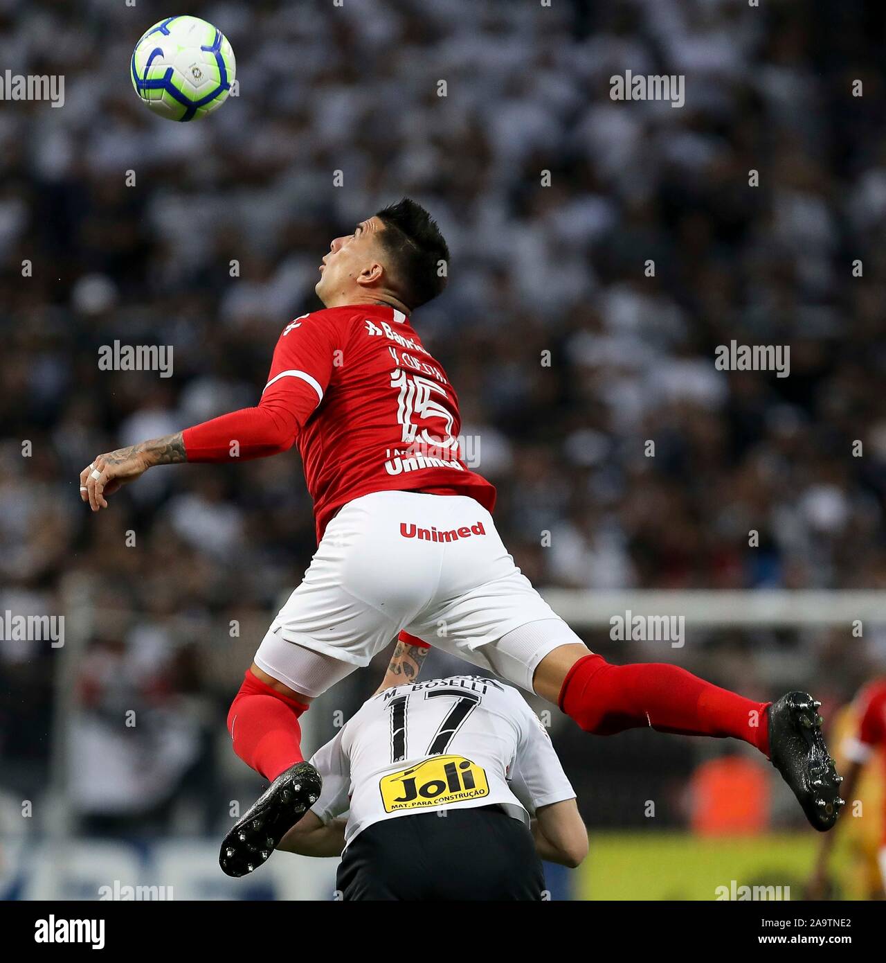 Sao Paulo Sp 17 11 2019 Corinthians X Internacional Victor Cuesta Shares With Boselli During The Match Between Corinthians And Internacional Held At The Corinthians Arena In Sao Paulo Sp The Match
