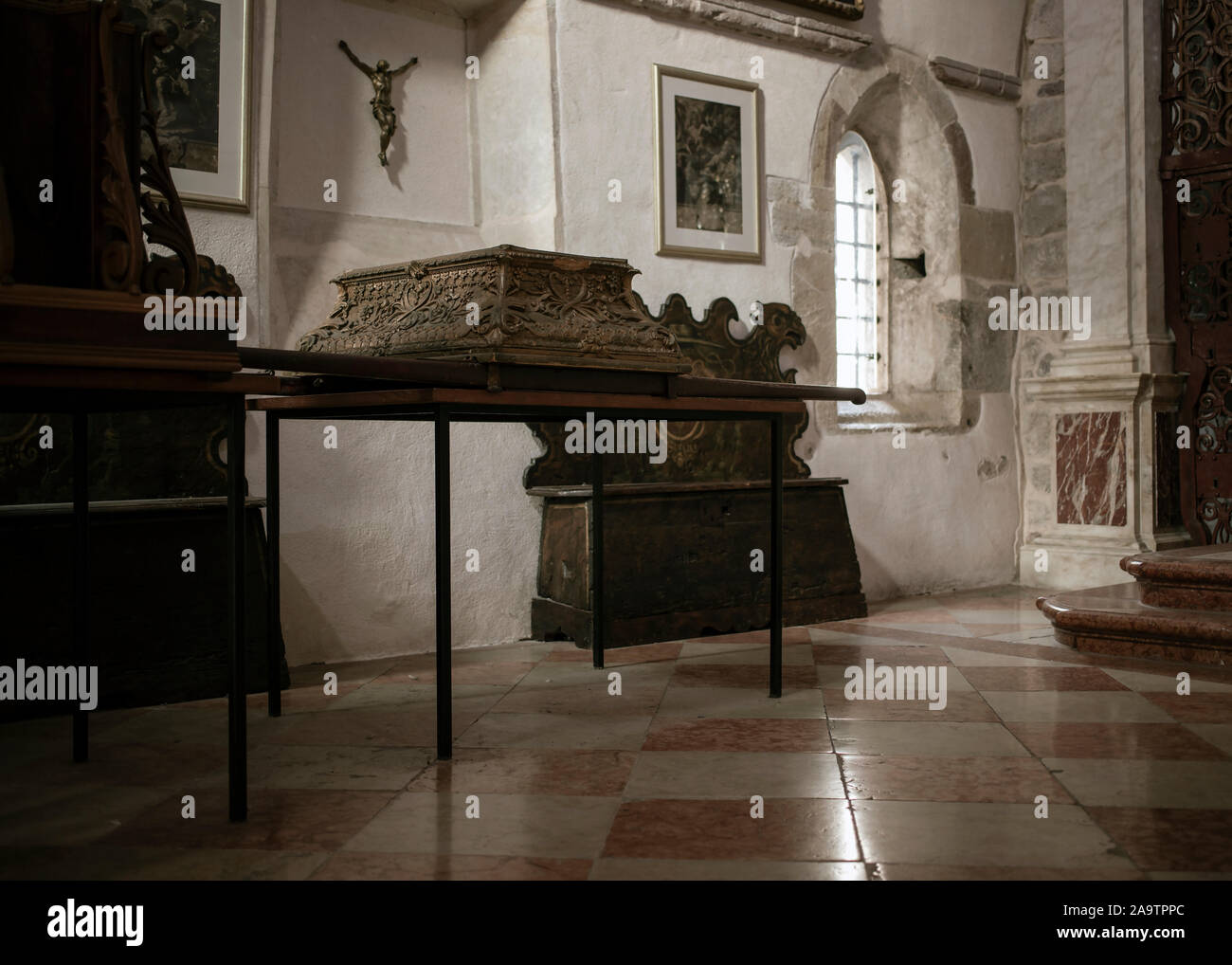 Kotor, Montenegro - Part of the interior of the Cathedral of Saint Tryphon (Sveti Tripun) Stock Photo