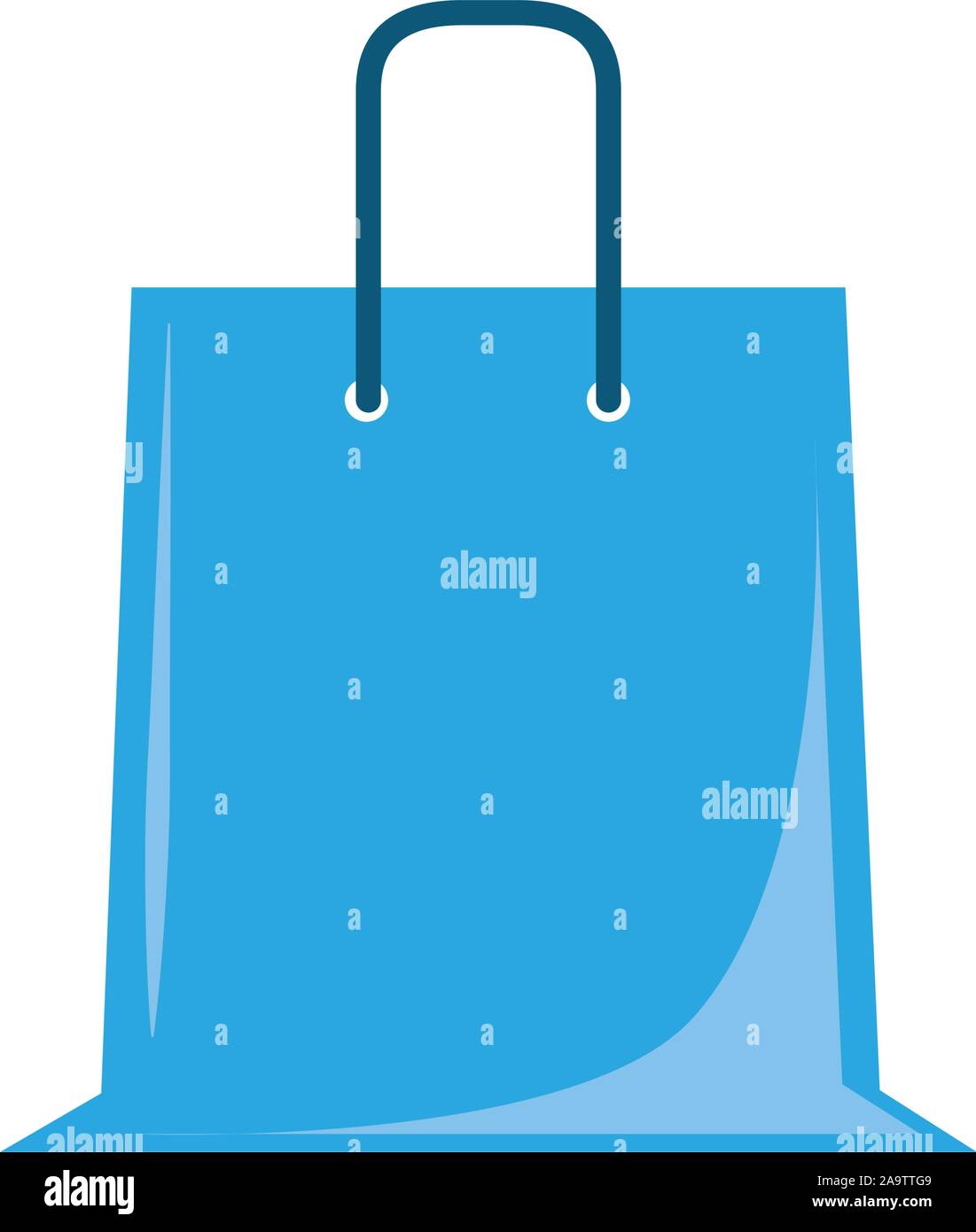 shopping bag plastic flat icon blue vector illustration Stock Vector ...