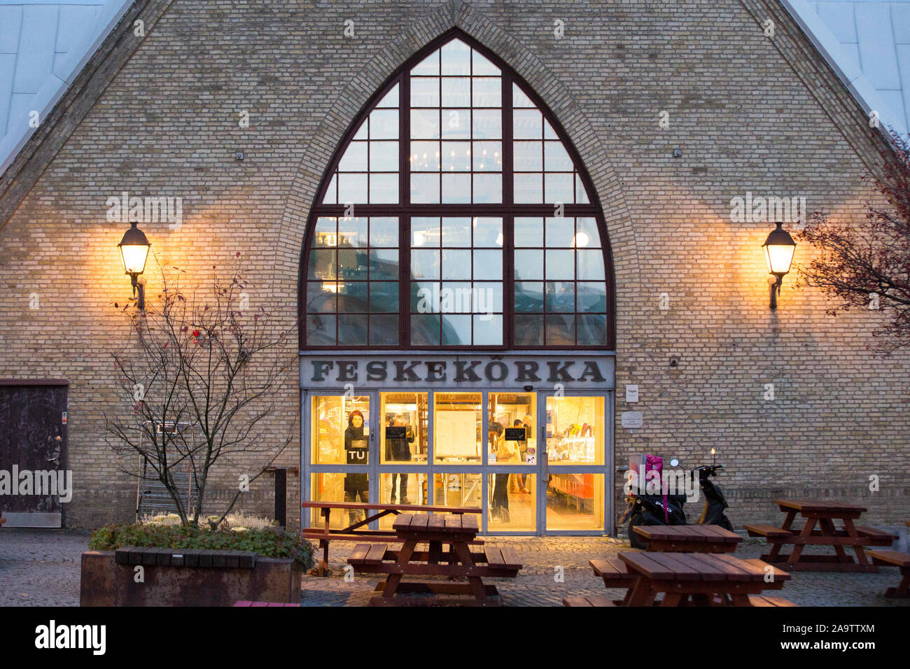 Gothenburg, Sweden. 1st Nov, 2019. Exterior view of the fish market