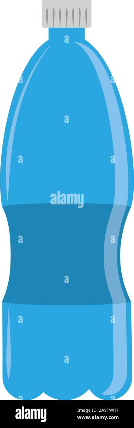 water bottle plastic flat icon blue vector illustration Stock Vector ...