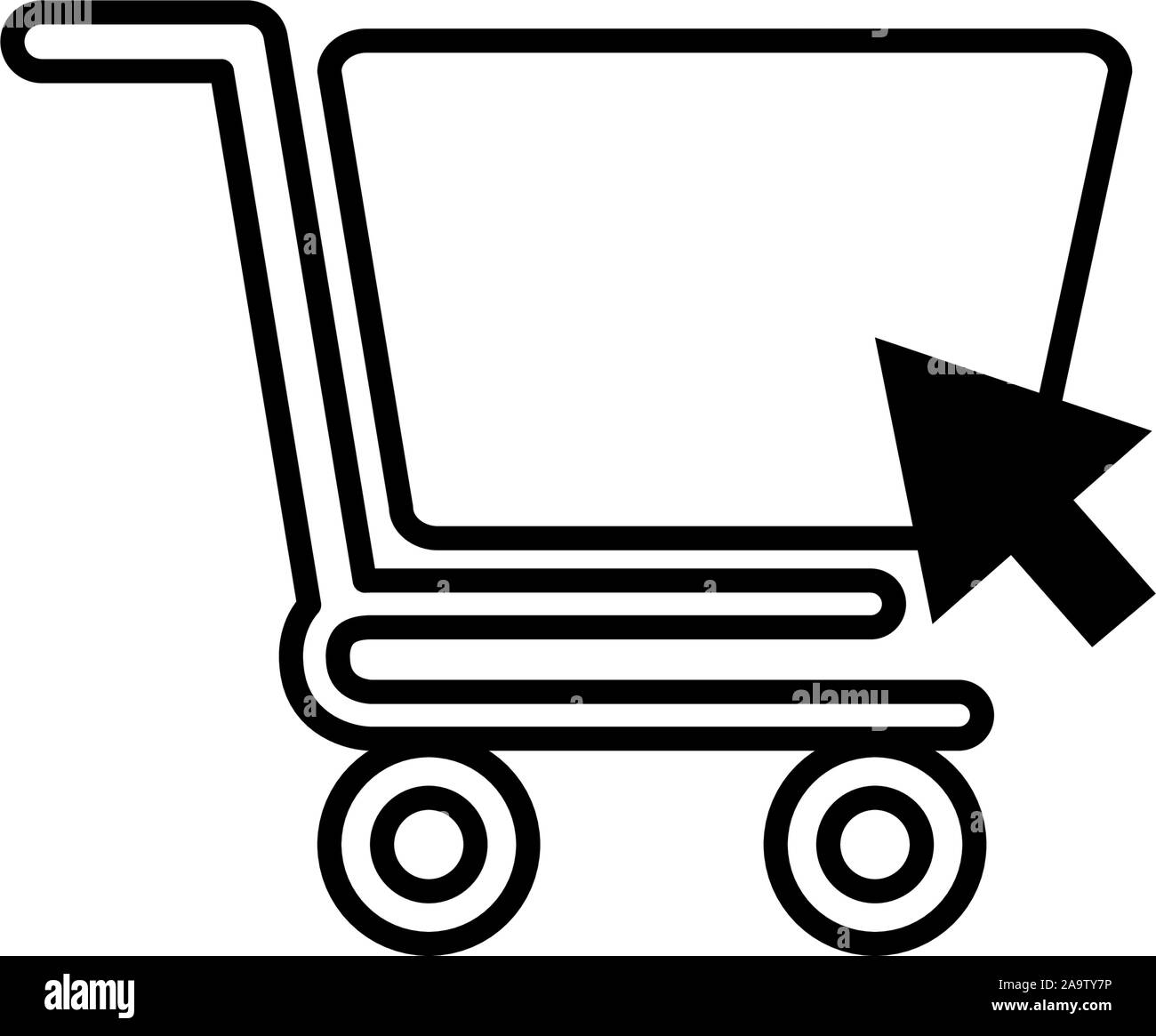 cart commerce shopping line image icon illustration Stock Vector Image ...