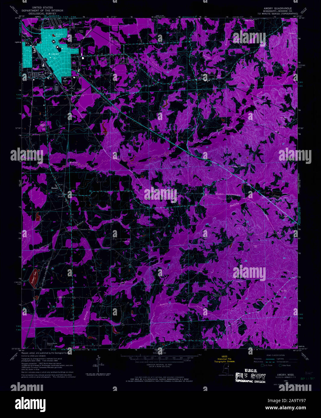 Amory mississippi map hires stock photography and images Alamy