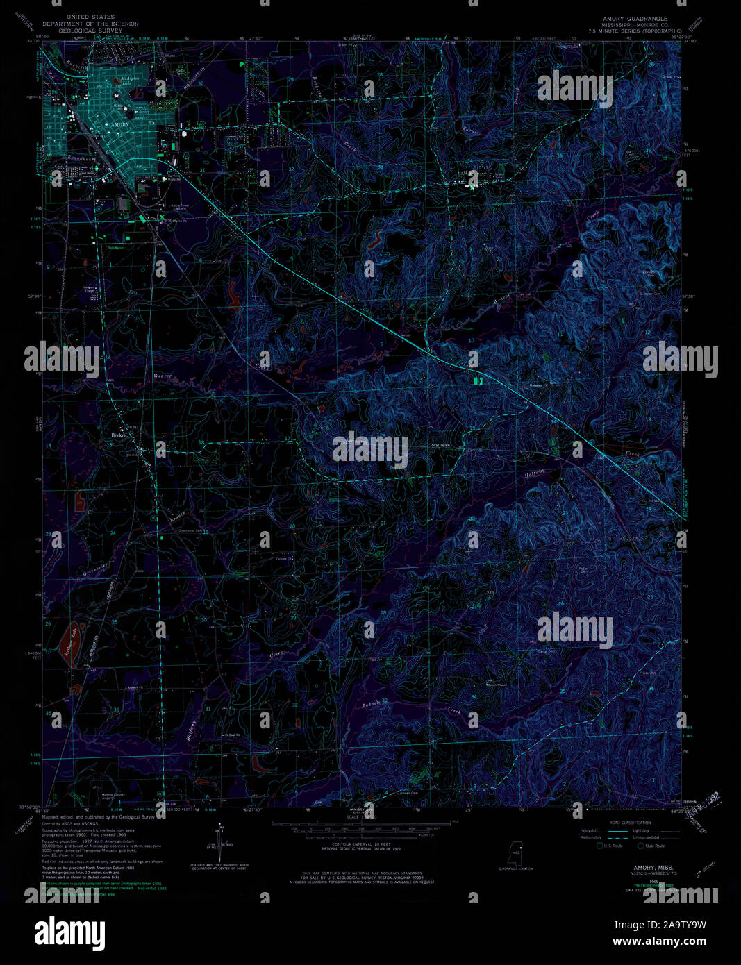 Amory mississippi map hires stock photography and images Alamy
