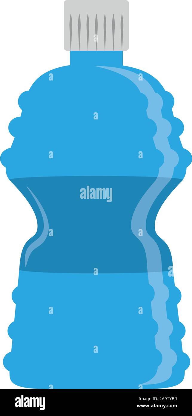 water bottle plastic flat icon blue vector illustration Stock Vector ...