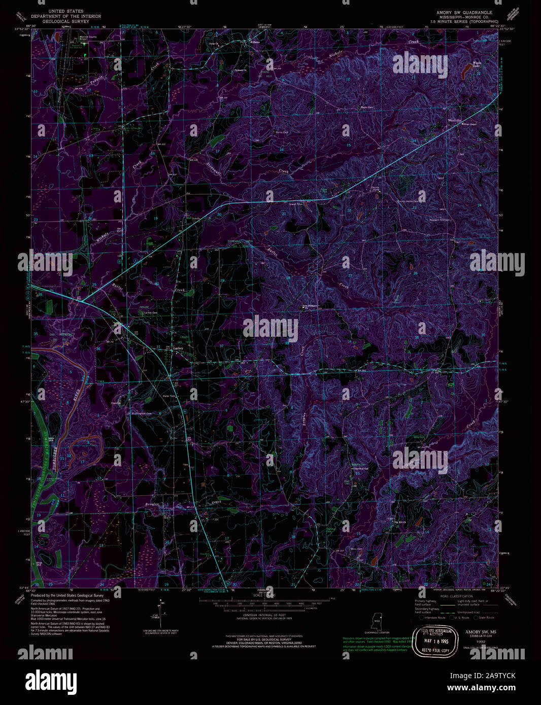 Map of amory mississippi hires stock photography and images Alamy