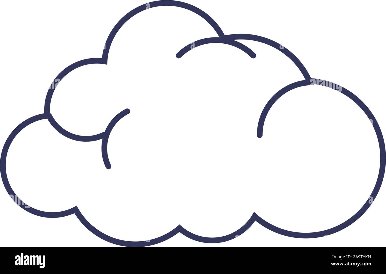 cloud weather line image icon vector illustration Stock Vector Image ...