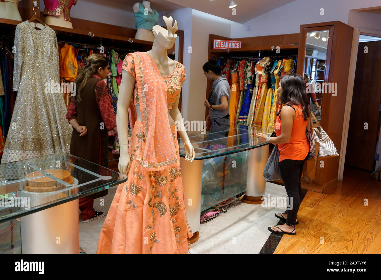 Indian clothing store on Devon Avenue in Indian and Pakistani neighborhood, Chicago, Illinois