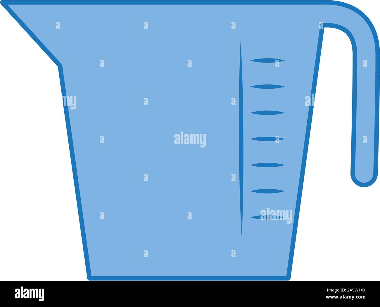measuring cup plastic fill icon blue vector illustration Stock Vector ...