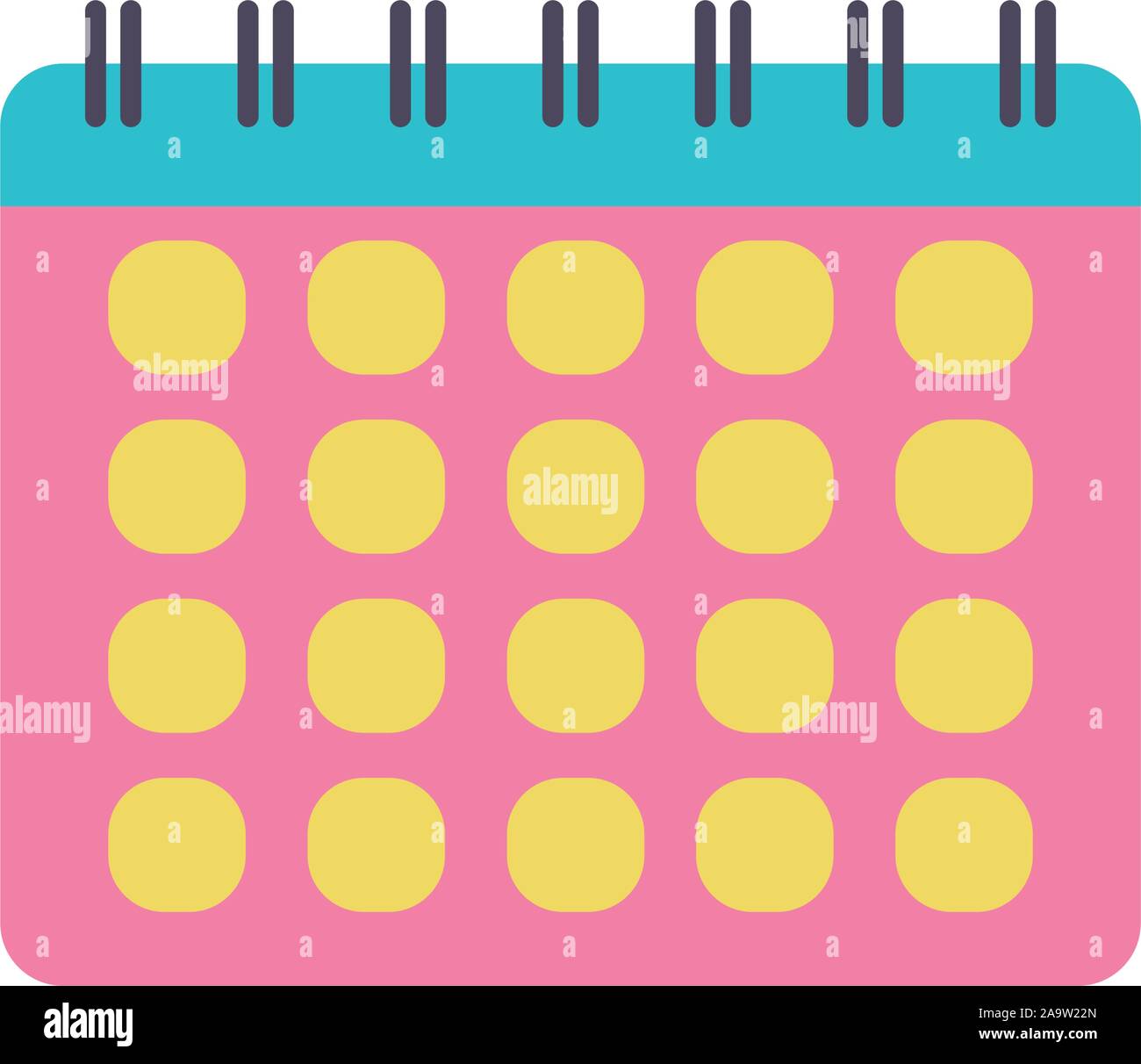 school calendar flat style icon vector illustration design Stock Vector ...