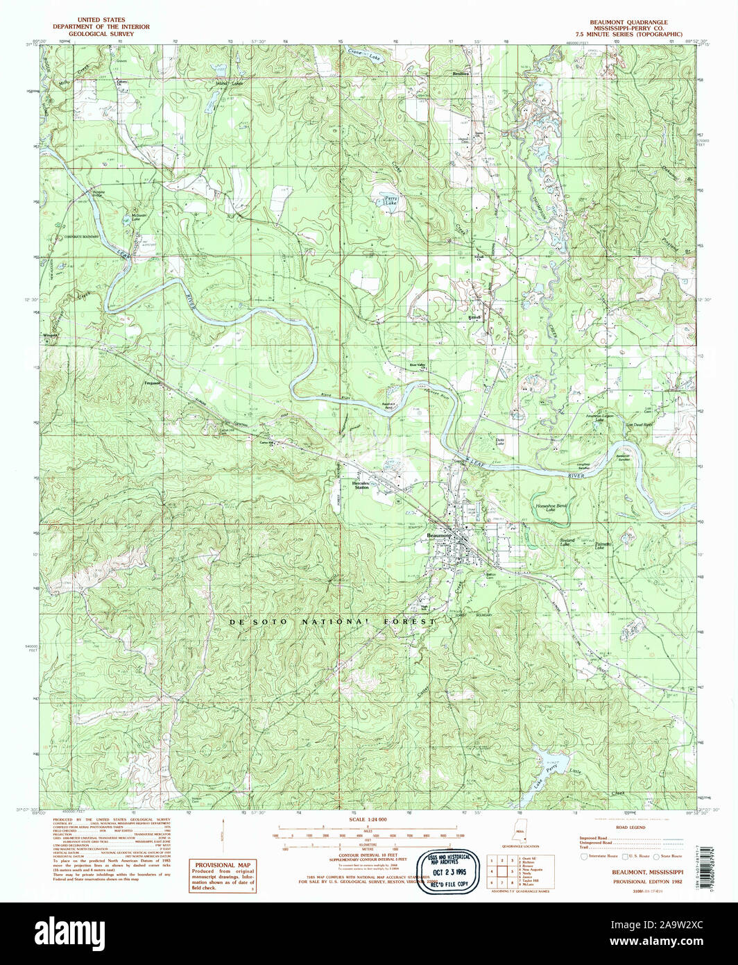 Map of beaumont mississippi Cut Out Stock Images & Pictures Alamy
