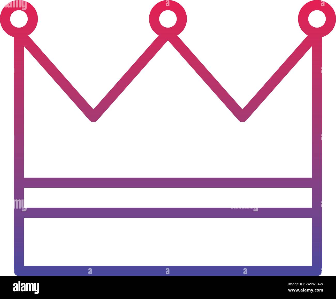 crown royal fantasy line gradient icon vector illustration Stock Vector ...