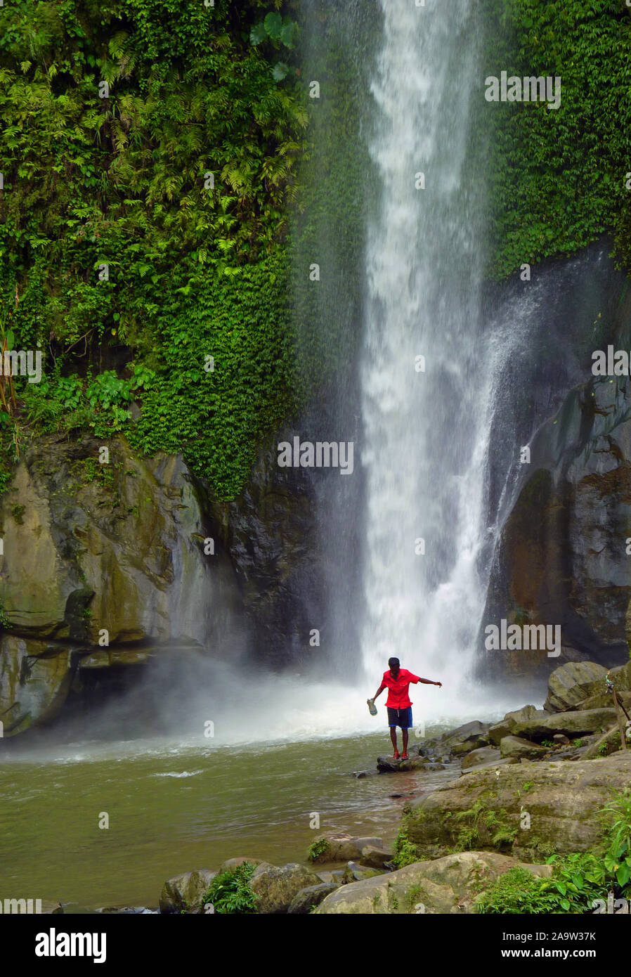 Waterfall in Madhabkunda, Sylhet, Bangladesh. May 11, 2010. Stock Photo