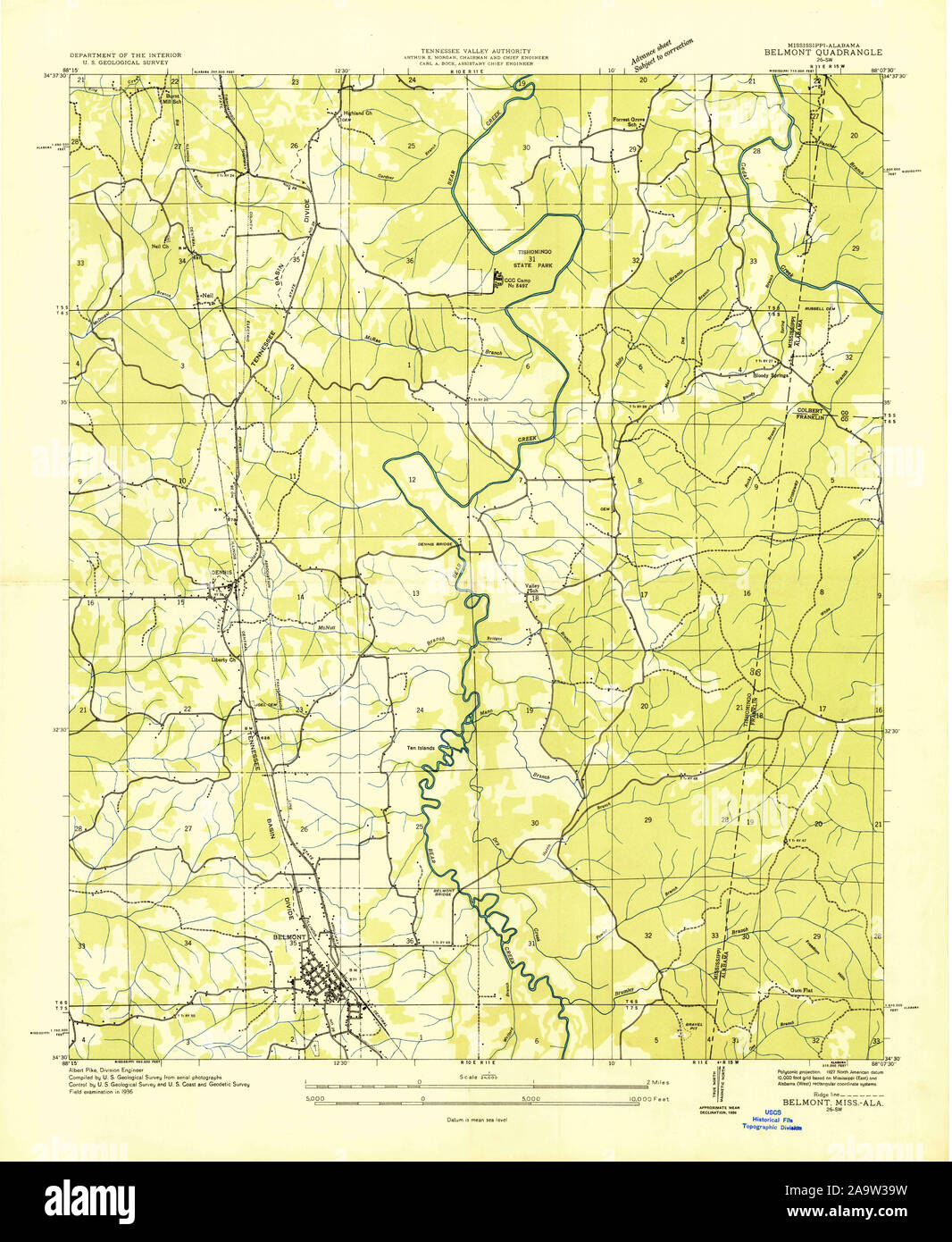 Belmont mississippi map hires stock photography and images Alamy