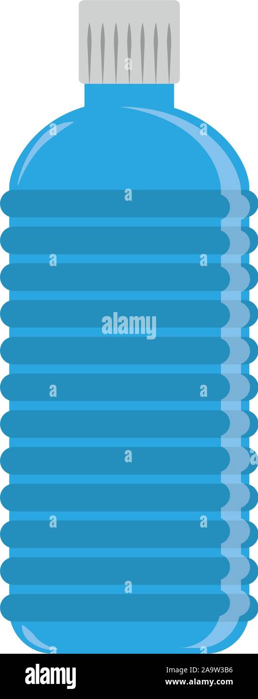 water bottle plastic flat icon blue vector illustration Stock Vector ...