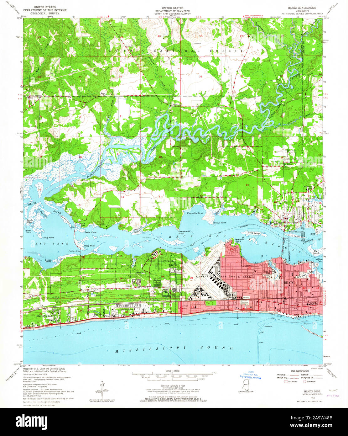 Map of biloxi mississippi hi-res stock photography and images - Alamy