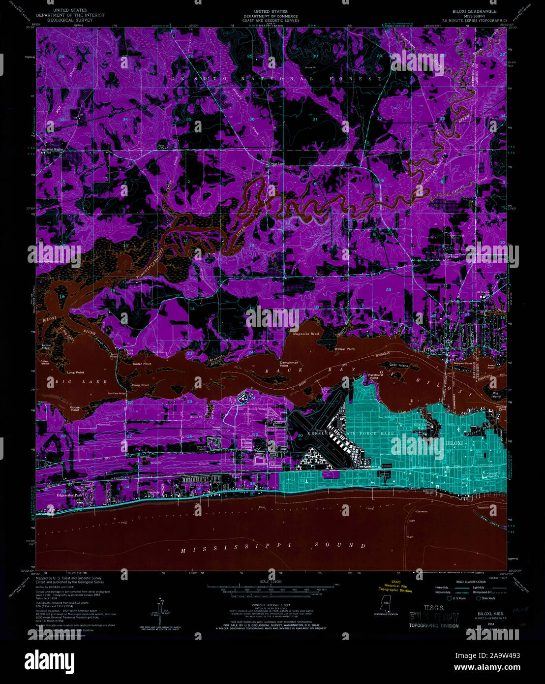 Map of biloxi mississippi hires stock photography and images Alamy