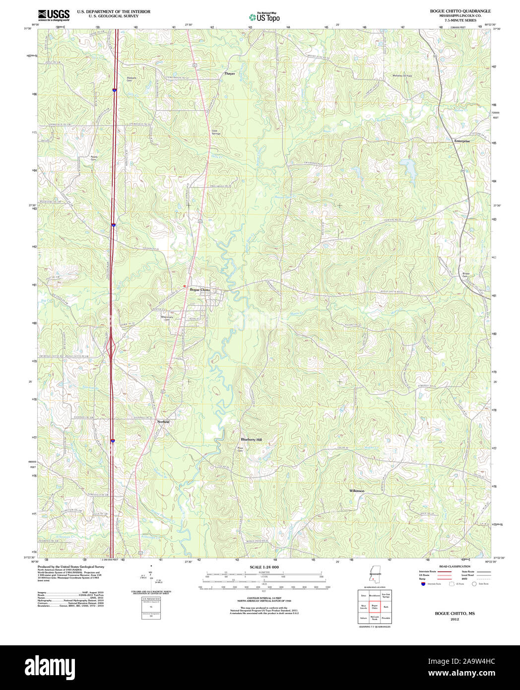 Map of bogue chitto hires stock photography and images Alamy