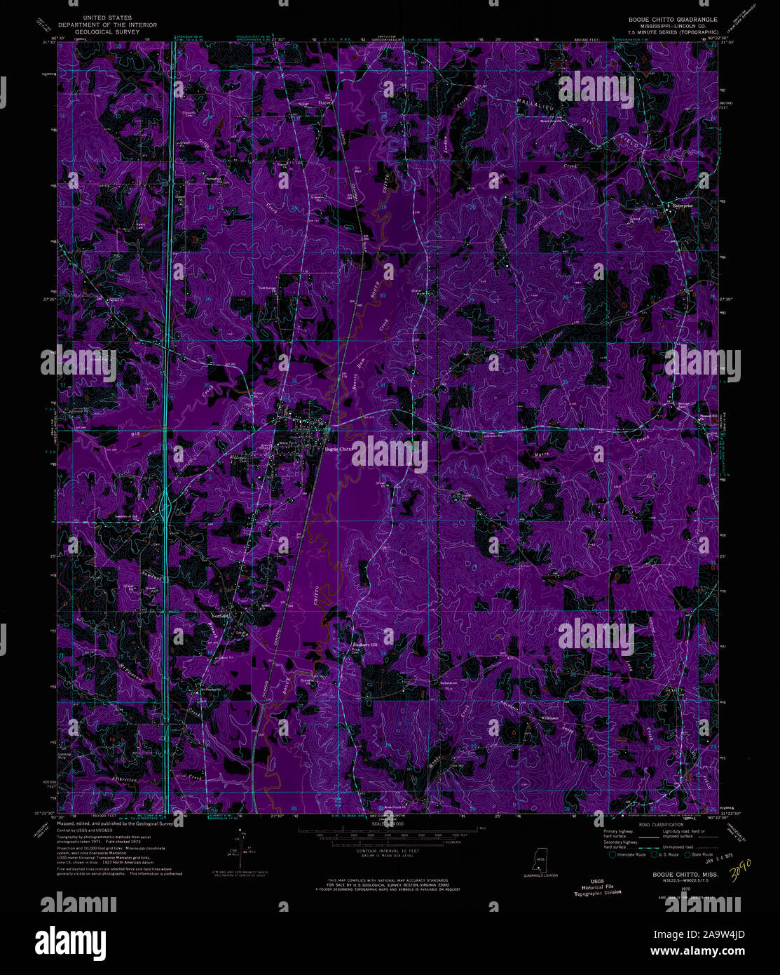 Bogue chitto map hires stock photography and images Alamy