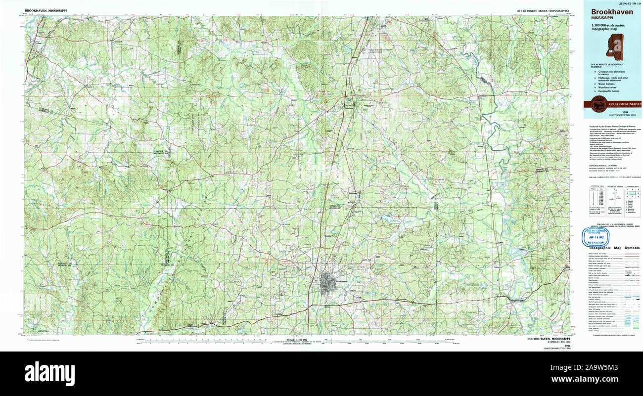 Map of brookhaven mississippi hi-res stock photography and images - Alamy