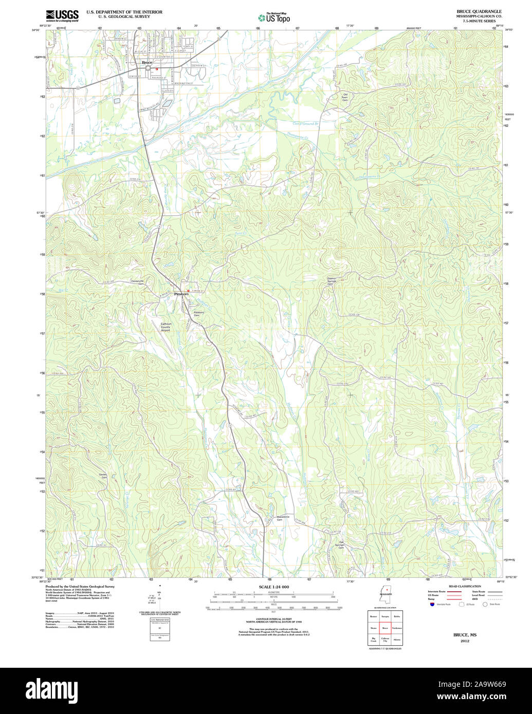 Bruce mississippi map hires stock photography and images Alamy