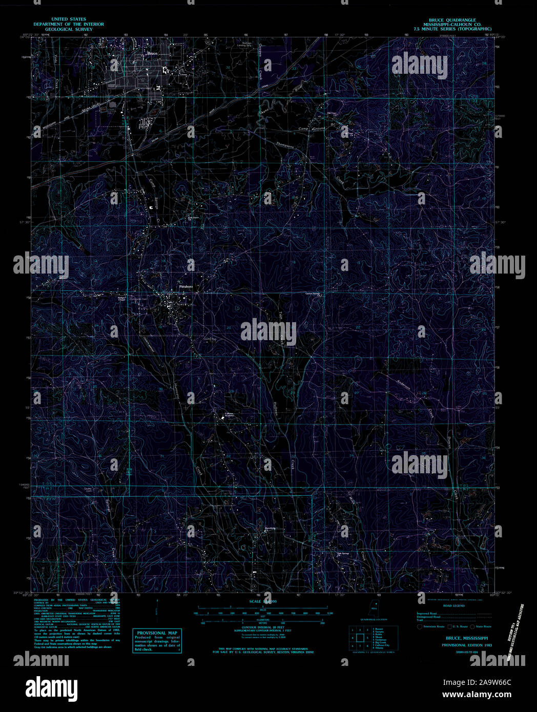 Map of bruce mississippi hires stock photography and images Alamy