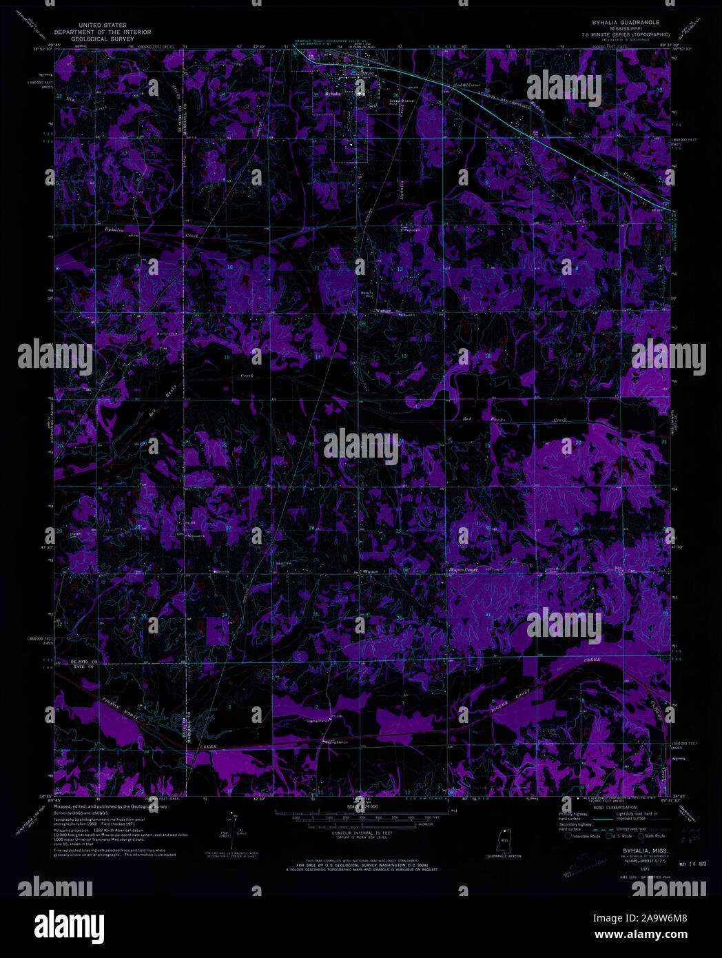 Map of byhalia mississippi hires stock photography and images Alamy