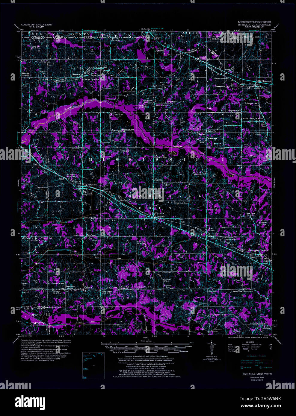 Byhalia mississippi map hires stock photography and images Alamy