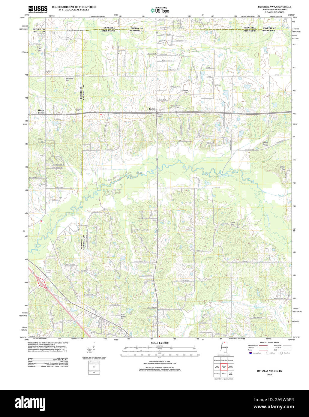 Map of byhalia mississippi hires stock photography and images Alamy