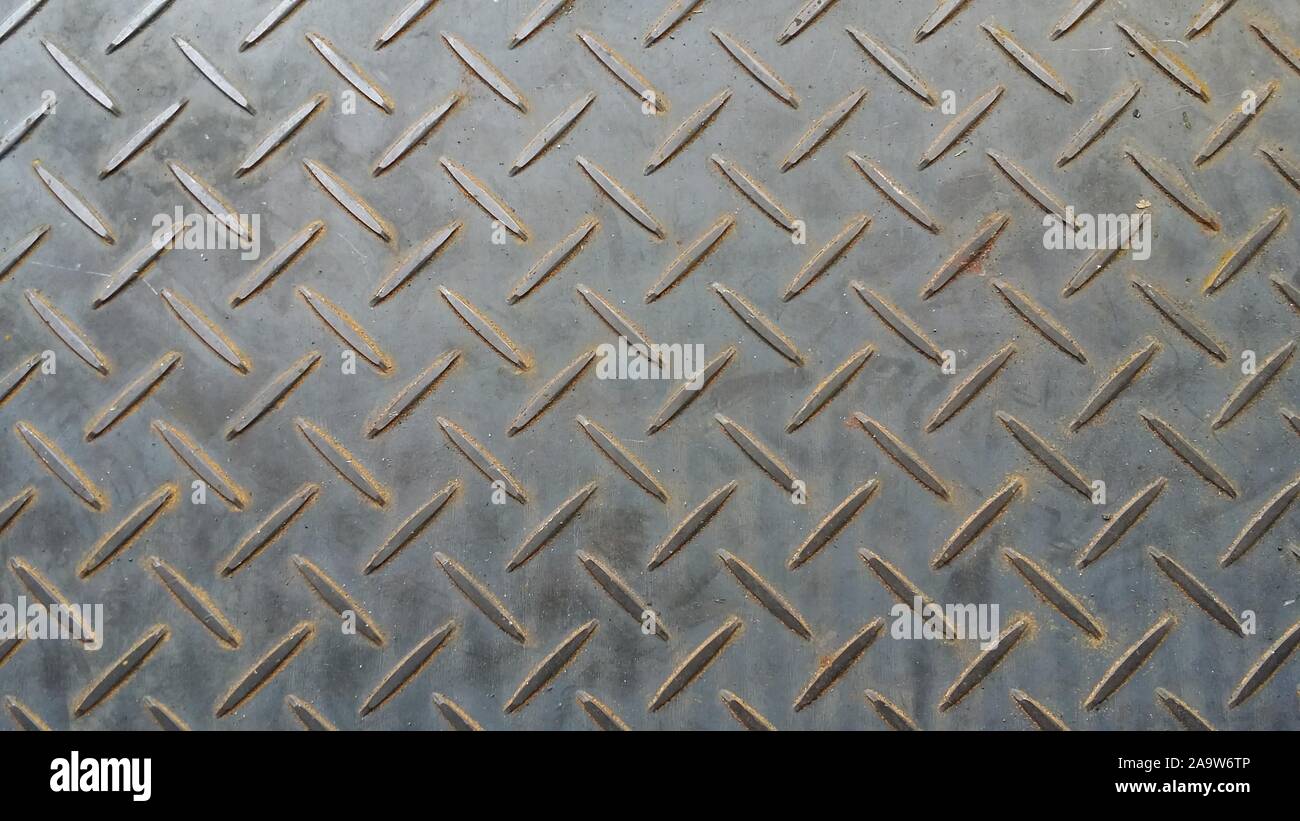 Checker Plate Floor Surface Texture Steel Grip Metal Grating