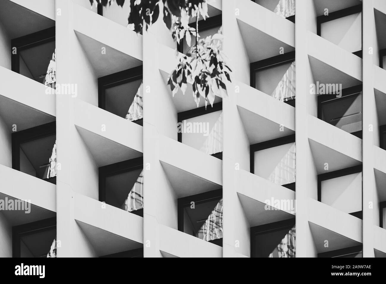 Modern Architecture, image on black and white Stock Photo - Alamy
